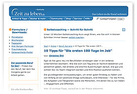 10 Tipps f�r die ersten 100 Tage im Job